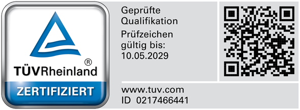 TÜV zertifiziert